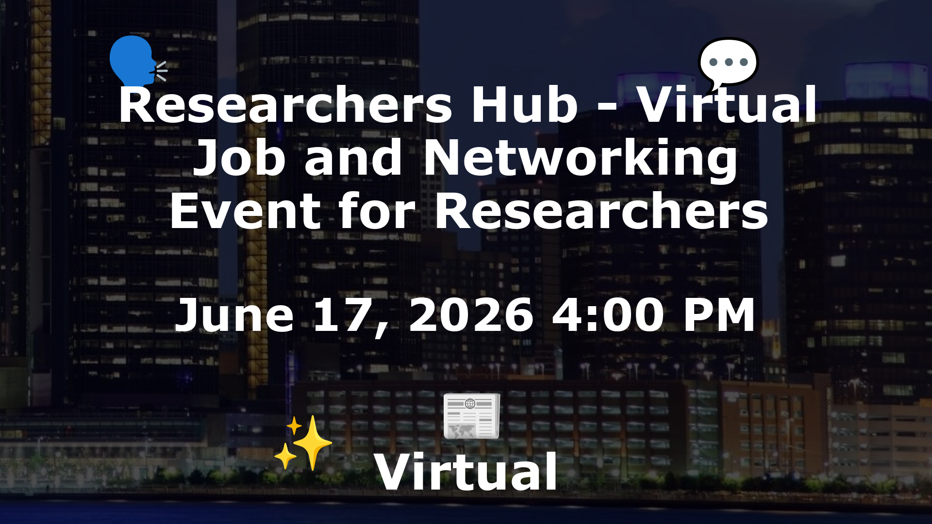 Researchers Hub - Virtual Job and Networking Event for Researchers event image